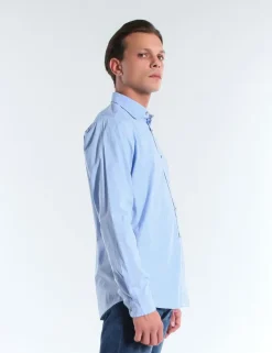 CAMICIA CHEALS PCO AZZURRO