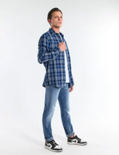 CAMICIA KRON TCOS INDACO