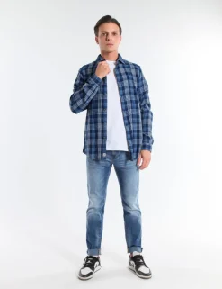 CAMICIA KRON TCOS INDACO