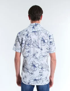 CAMICIA MC GUADS TCOF BIANCO BLU