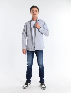 CAMICIA PARKS TLIR BIANCO BLU