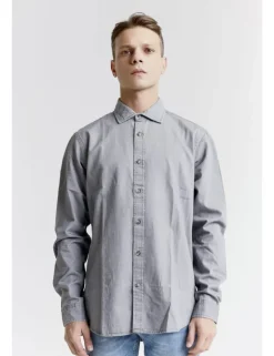 CAMICIA TEMPLE 9OZ BLACK GRAY