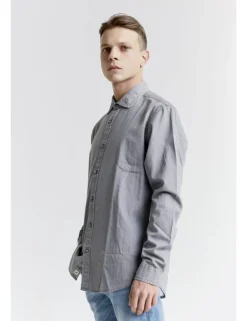 CAMICIA TEMPLE 9OZ BLACK GRAY