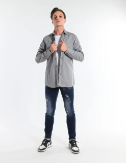 CAMICIA TEMPLE 9OZ GRIGIO CH