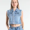 GILET ALLY 10OZ BLEACHED