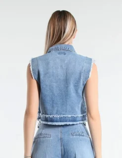 GILET ALLY 10OZ BLEACHED