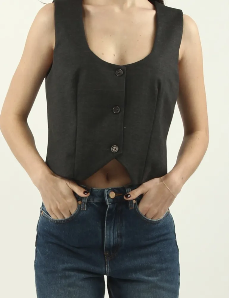 GILET TRASF 5PLC GRIGIO
