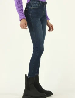 JEANS GEORGINA UP 12OZ DARK USED