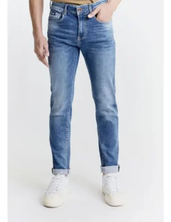 JEANS SAX 12OZ USED SMK