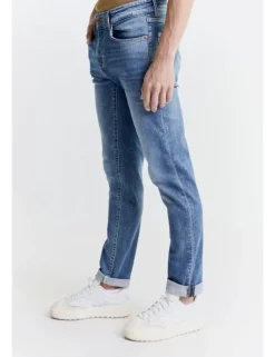 JEANS SAX 12OZ USED SMK