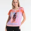 T-SHIRT BD64014 JVIG LILLA ARANCIO
