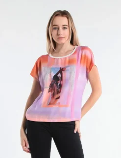 T-SHIRT BD64014 JVIG LILLA ARANCIO
