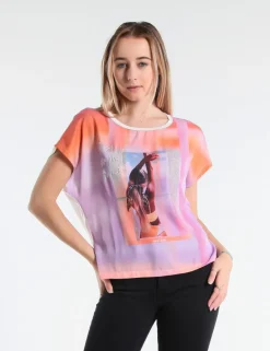 T-SHIRT BD64014 JVIG LILLA ARANCIO