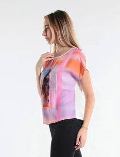 T-SHIRT BD64014 JVIG LILLA ARANCIO