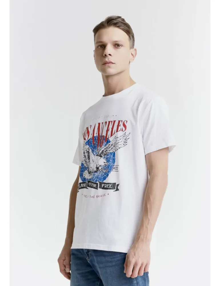 T-SHIRT MC ALMES JCOP2 BIANCO