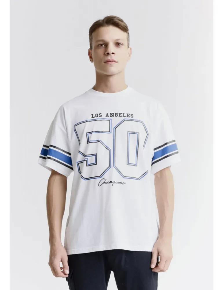 T-SHIRT MC FARROW JCOP1 BIANCO