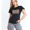 T-SHIRT NOTTE JCOPZ NERO FARFALLA