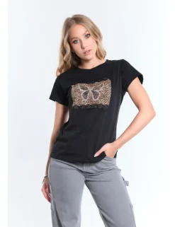 T-SHIRT NOTTE JCOPZ NERO FARFALLA