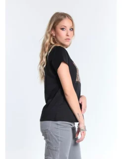 T-SHIRT NOTTE JCOPZ NERO FARFALLA
