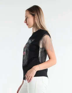 T-SHIRT SM EVIE JCOFRN NERO