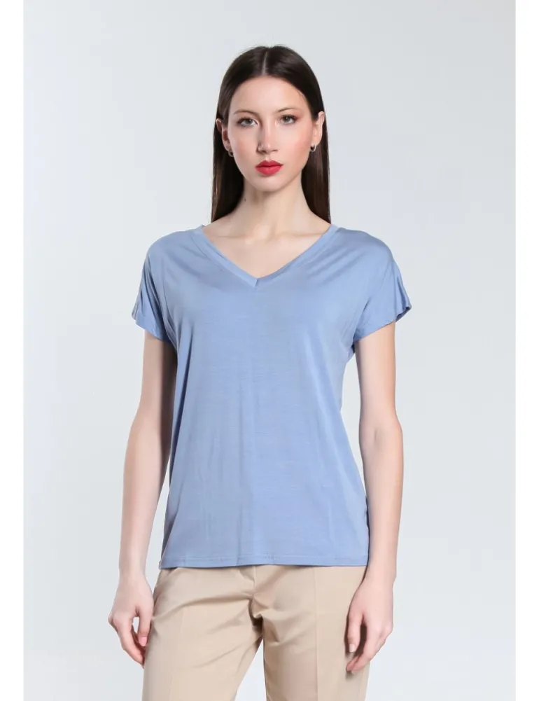 T-SHIRT V IOLE JCO CIELO
