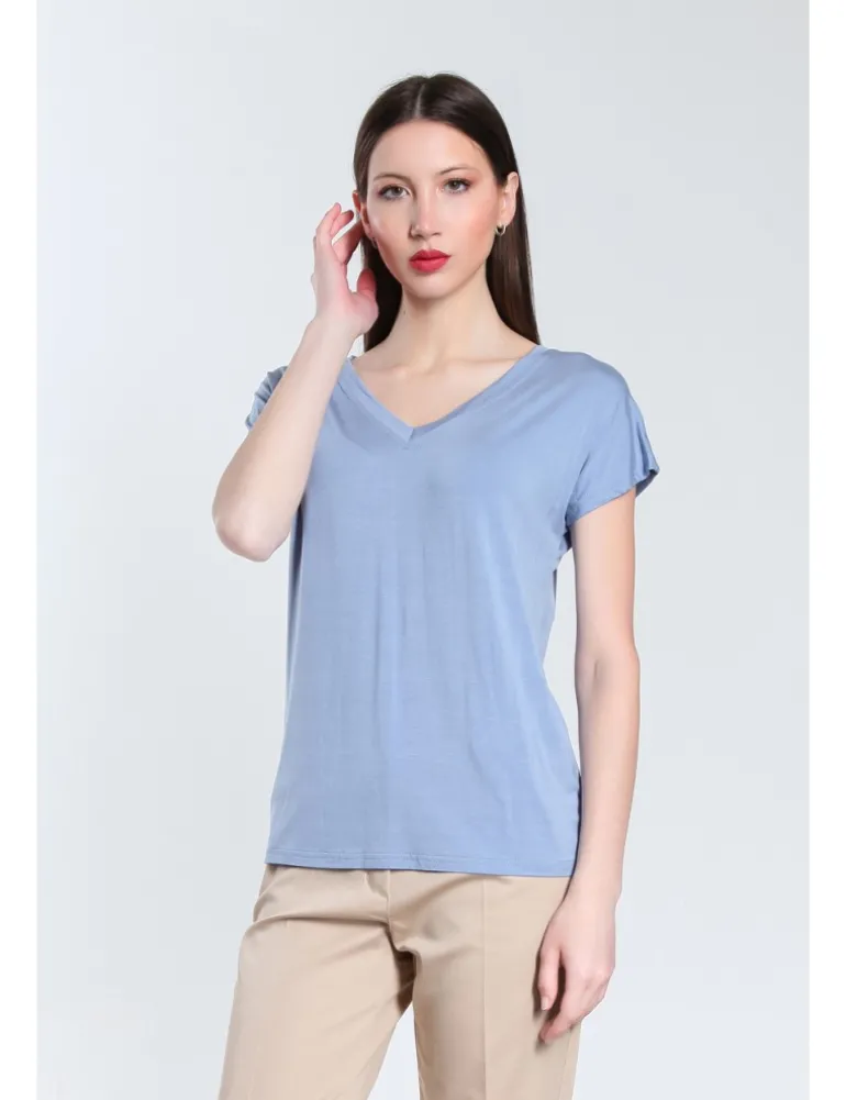 T-SHIRT V IOLE JCO CIELO
