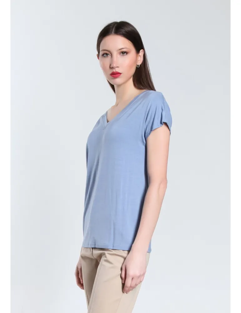 T-SHIRT V IOLE JCO CIELO