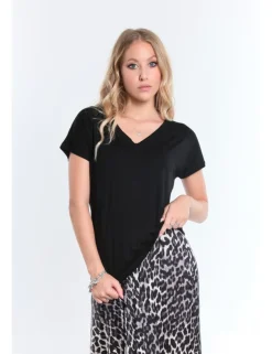 T-SHIRT V IOLE JCO NERO