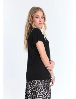 T-SHIRT V IOLE JCO NERO